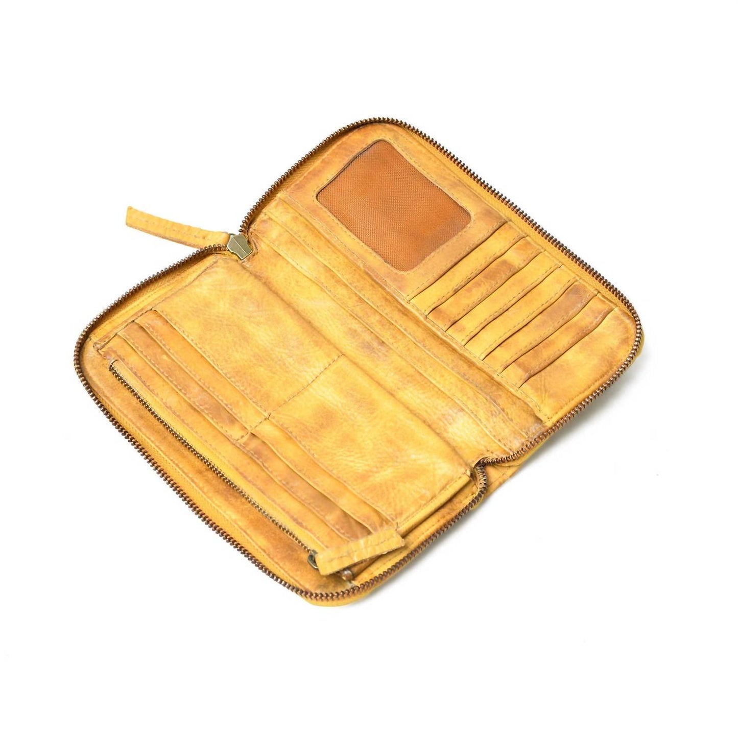 Women's Cata Woven Leather Zip Wallet