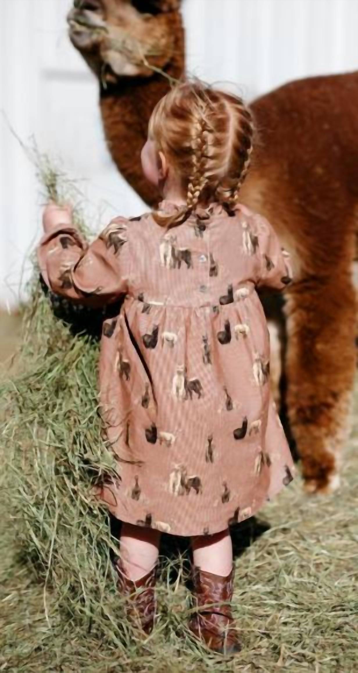 Kid's Alpaca Corduroy Dress & Bloomer Set