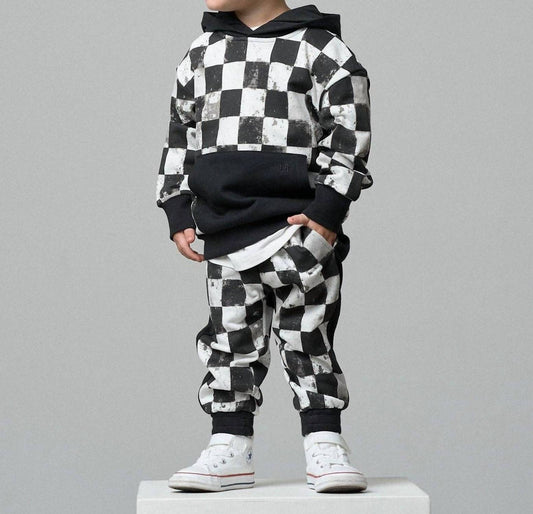 Kid's Checkered Hoodie
