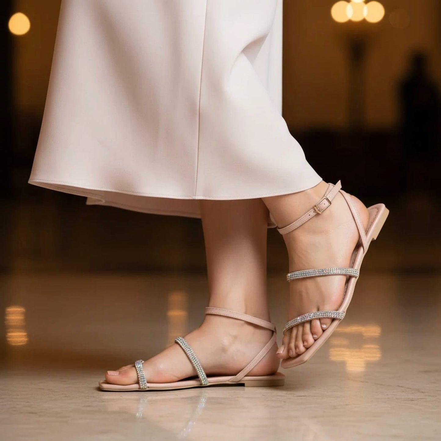 Women's Embellished Flat Sandals