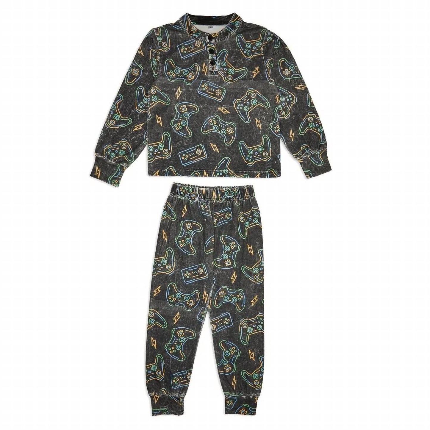 All-over Gaming Print T-shirt And Pajama Set