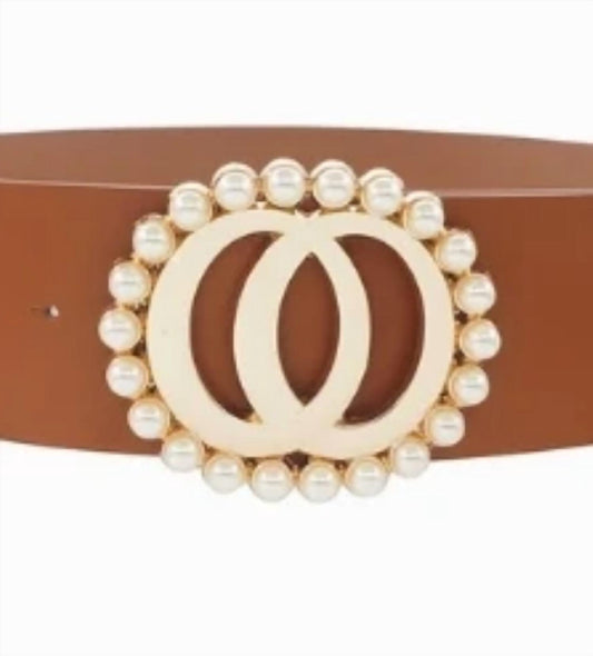 Women's Double Joined Round Pearl Style Belt Bag