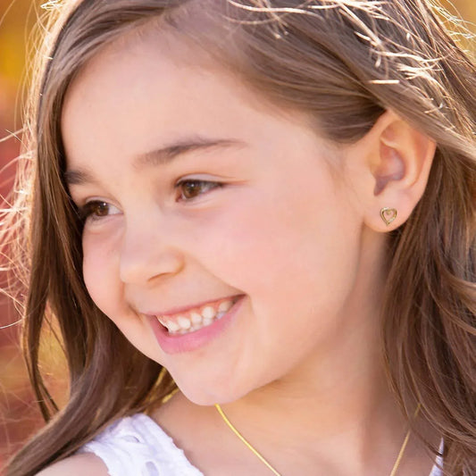 Cherished Moments - Kid's Girls Open Heart Earrings - Rack Hunt