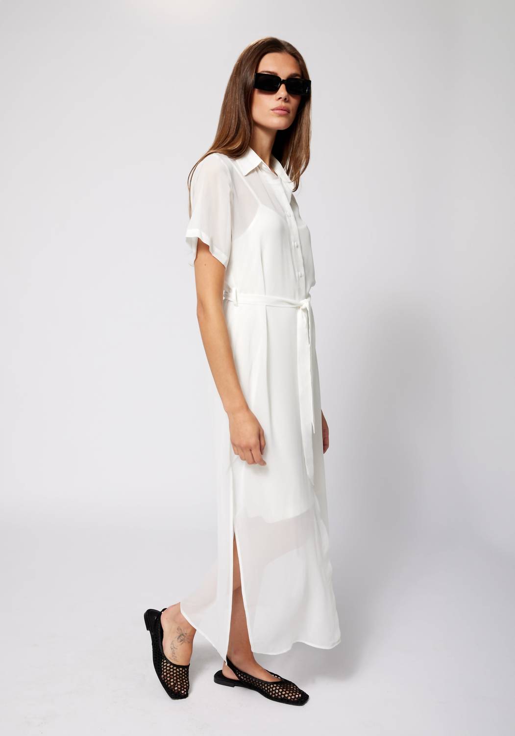 Chiffon Shirt Dress