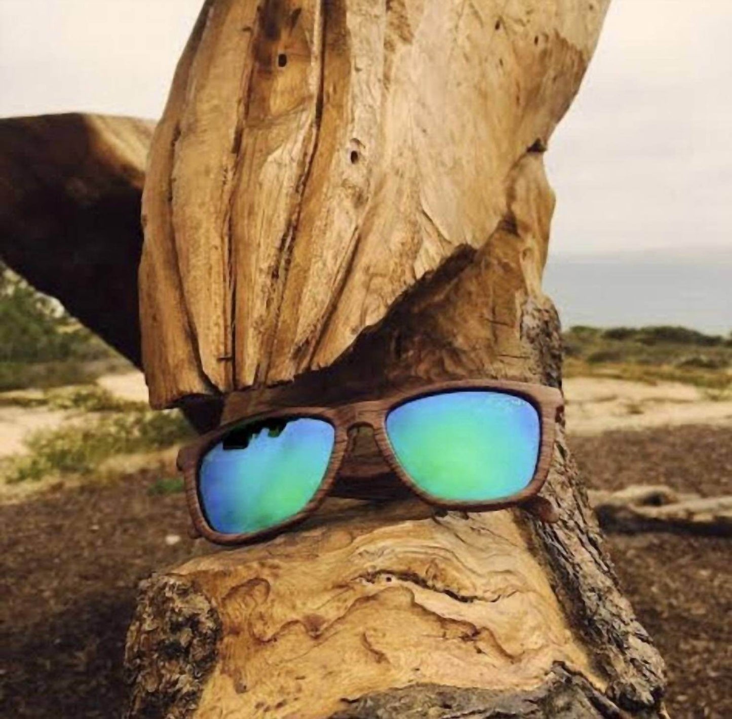 Far Out Sunglasses - Wood Grain Polarized Premiums - Rack Hunt -