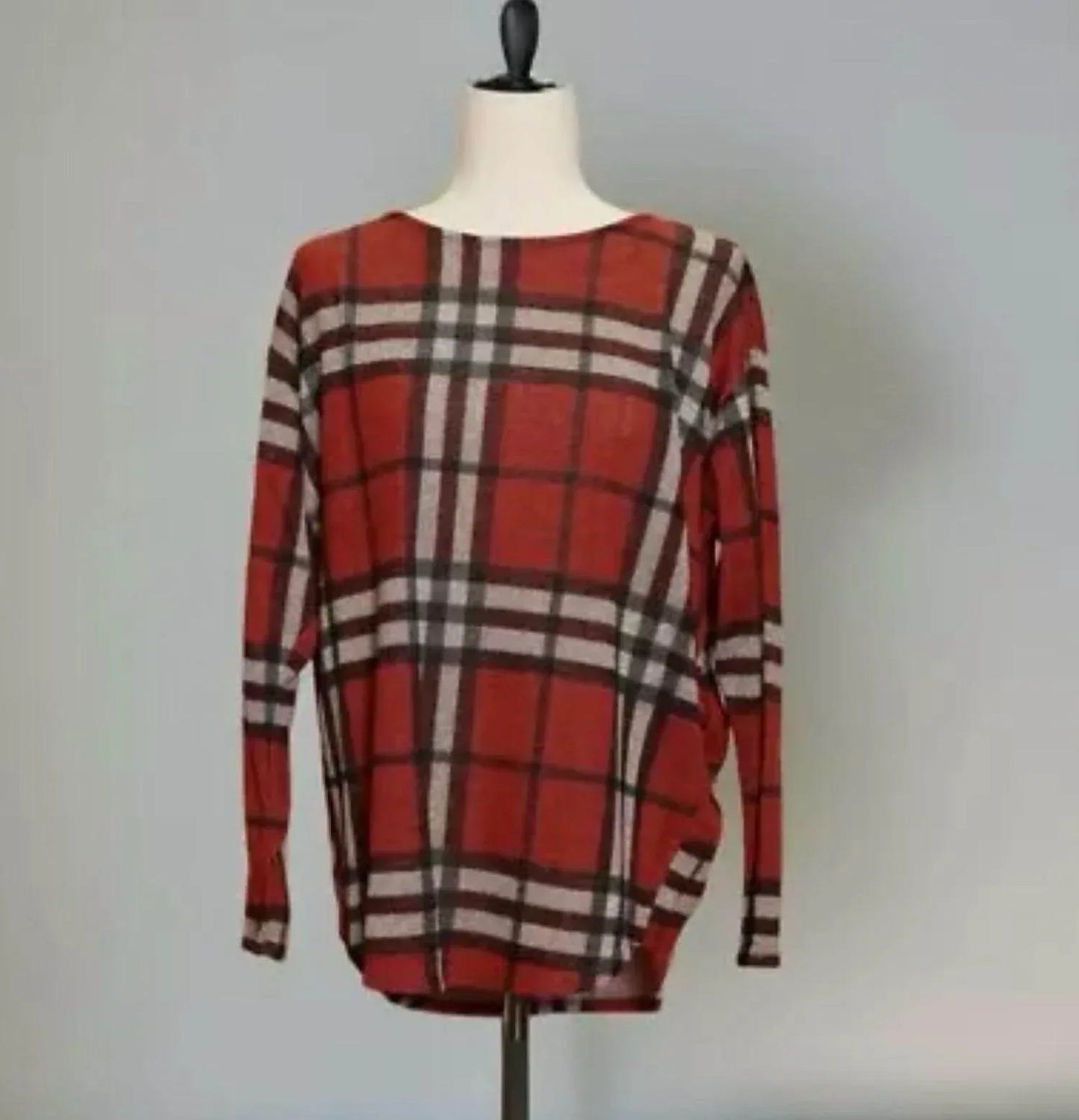 First Love by Lovelyn - Plaid Light Knit Sweater - Rack Hunt
