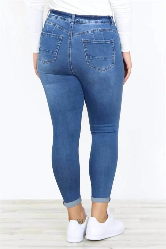 Haute Curve - Plus Size Ripped Skinny Jeans - Rack Hunt