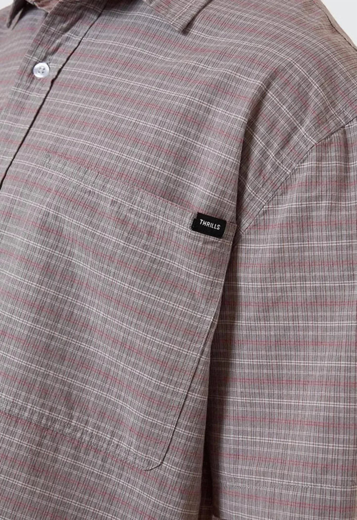 Thrills - Stripe Check Short Sleeve Shirt - Rack Hunt