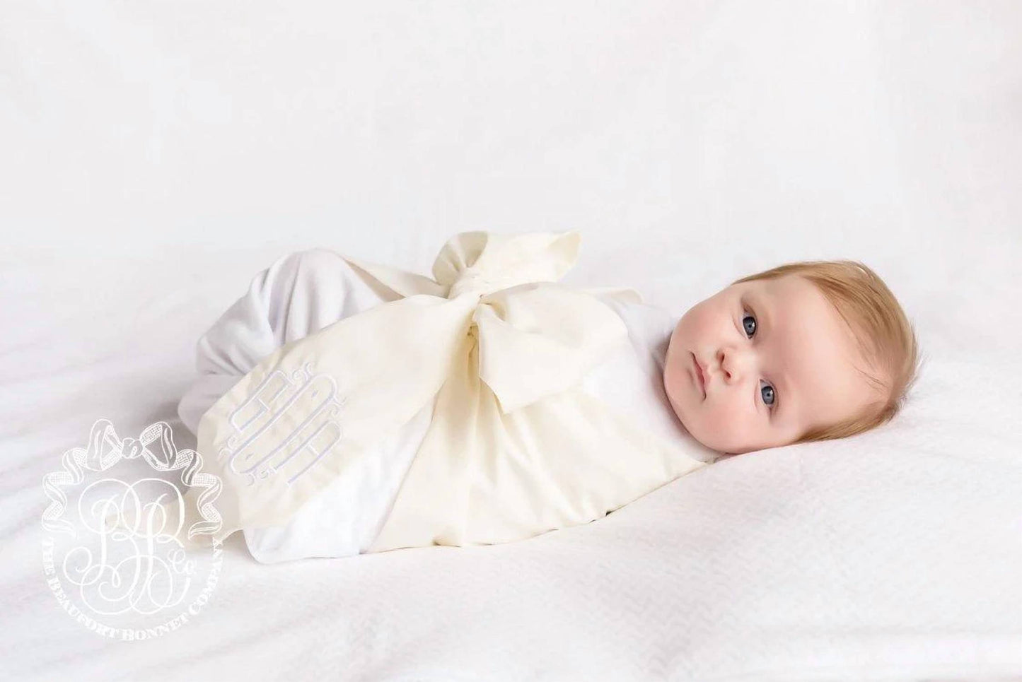 Baby's Bow Swaddle Broadcloth