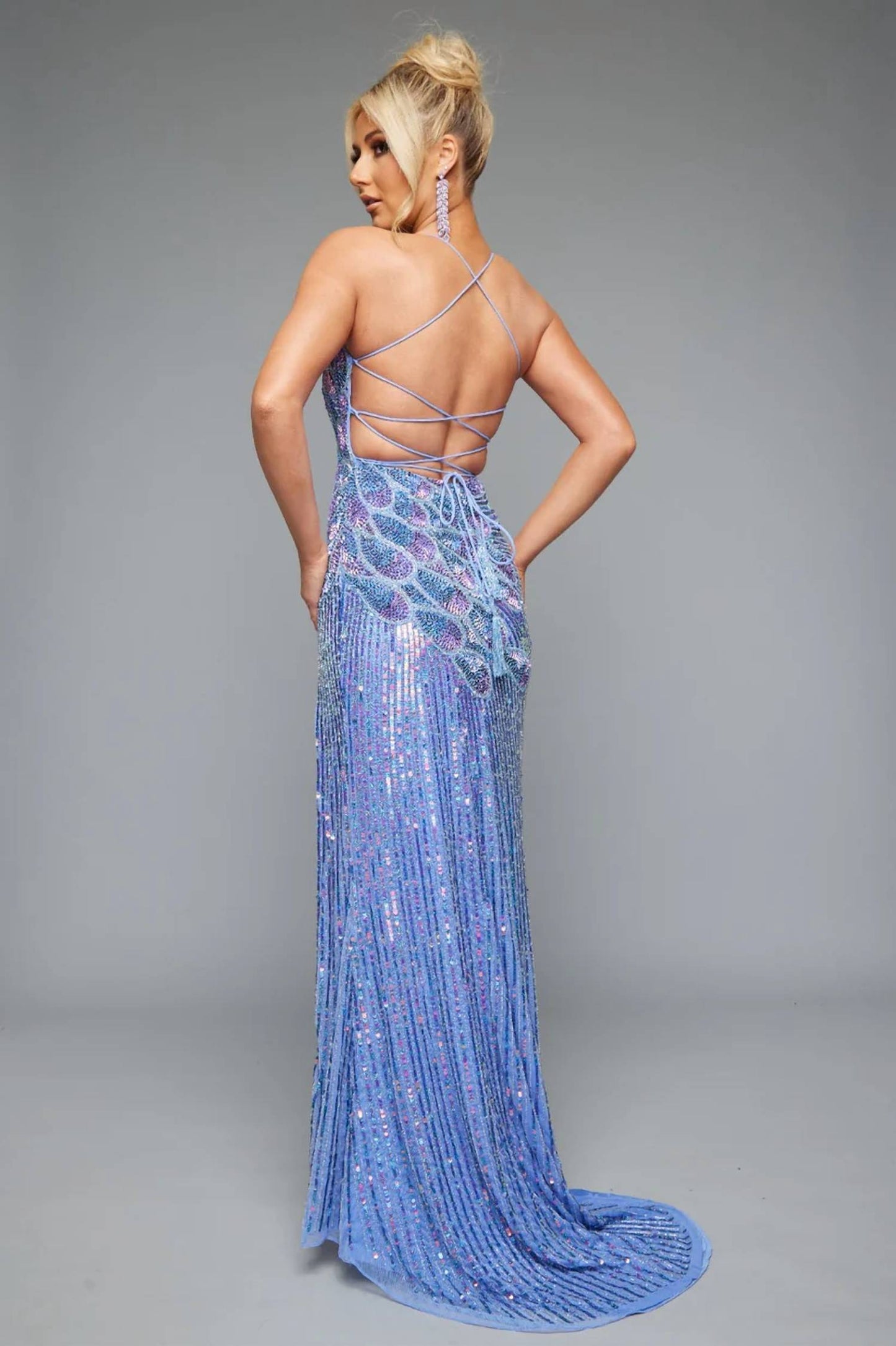 Beaded Sexy Back Prom Dress