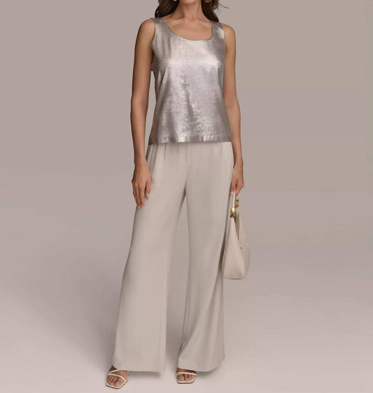 Metallic Scoop-neck Tank