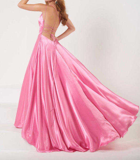 One Shoulder A-line Gown