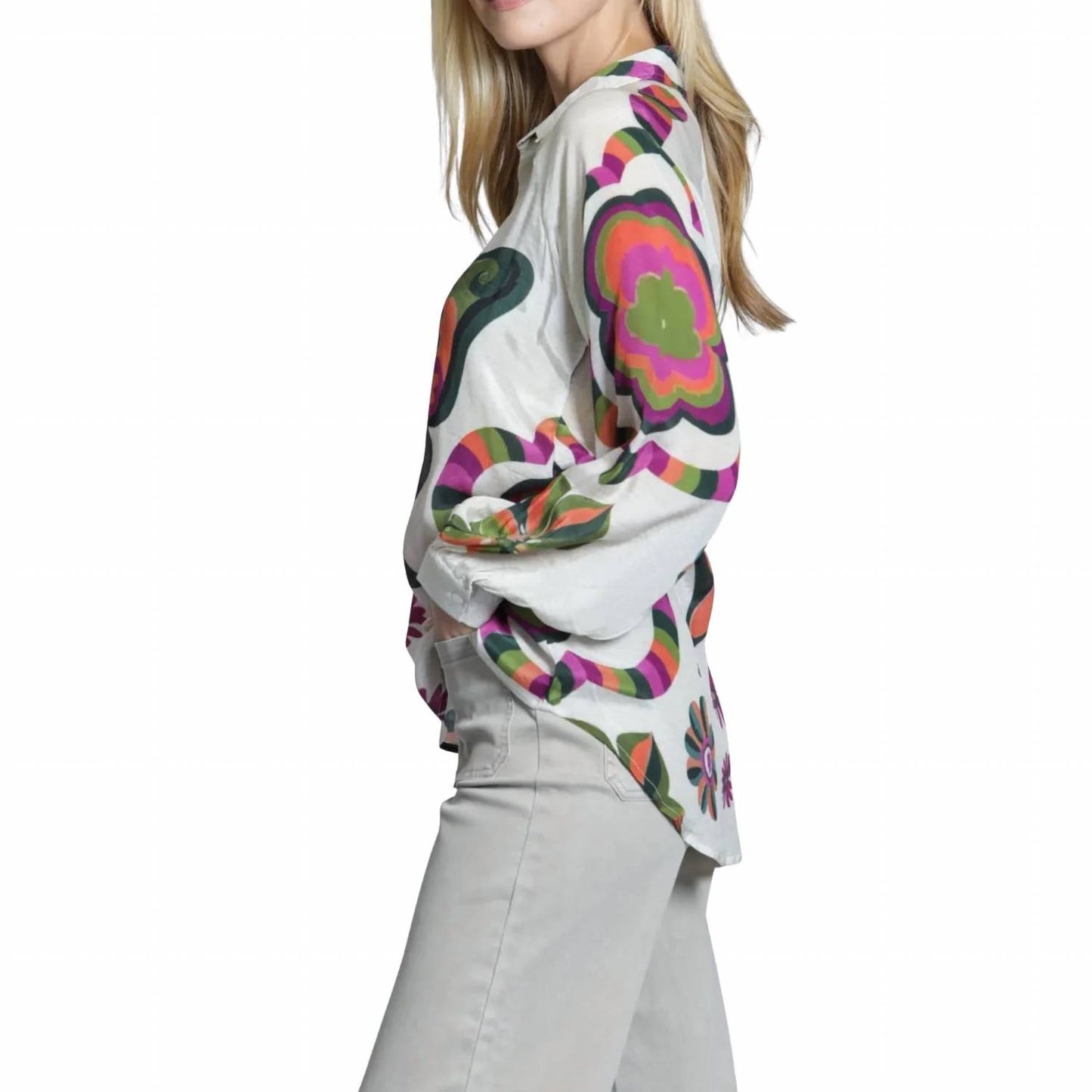 Half-plaket Pullover Blouse