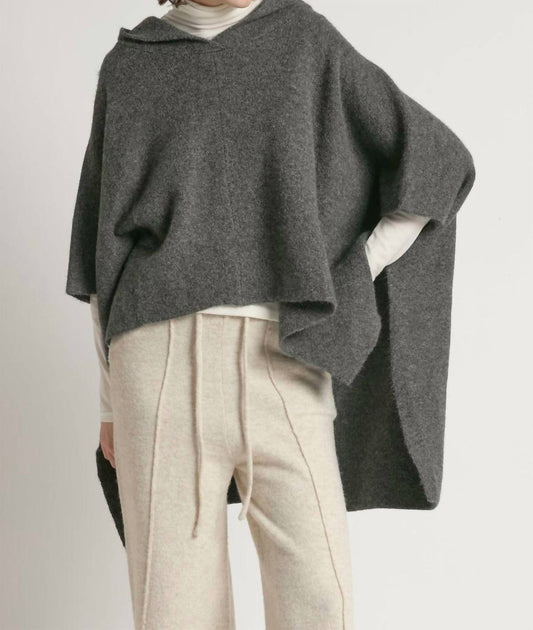 Hooded Pullover Poncho