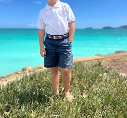 Small Shop - Boy's Lil' Nola Herringbone Woven Stretch Belt - Rack Hunt