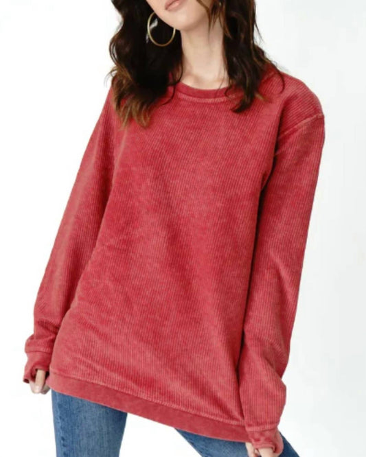 Comfy Corduroy Crewneck Pull Over