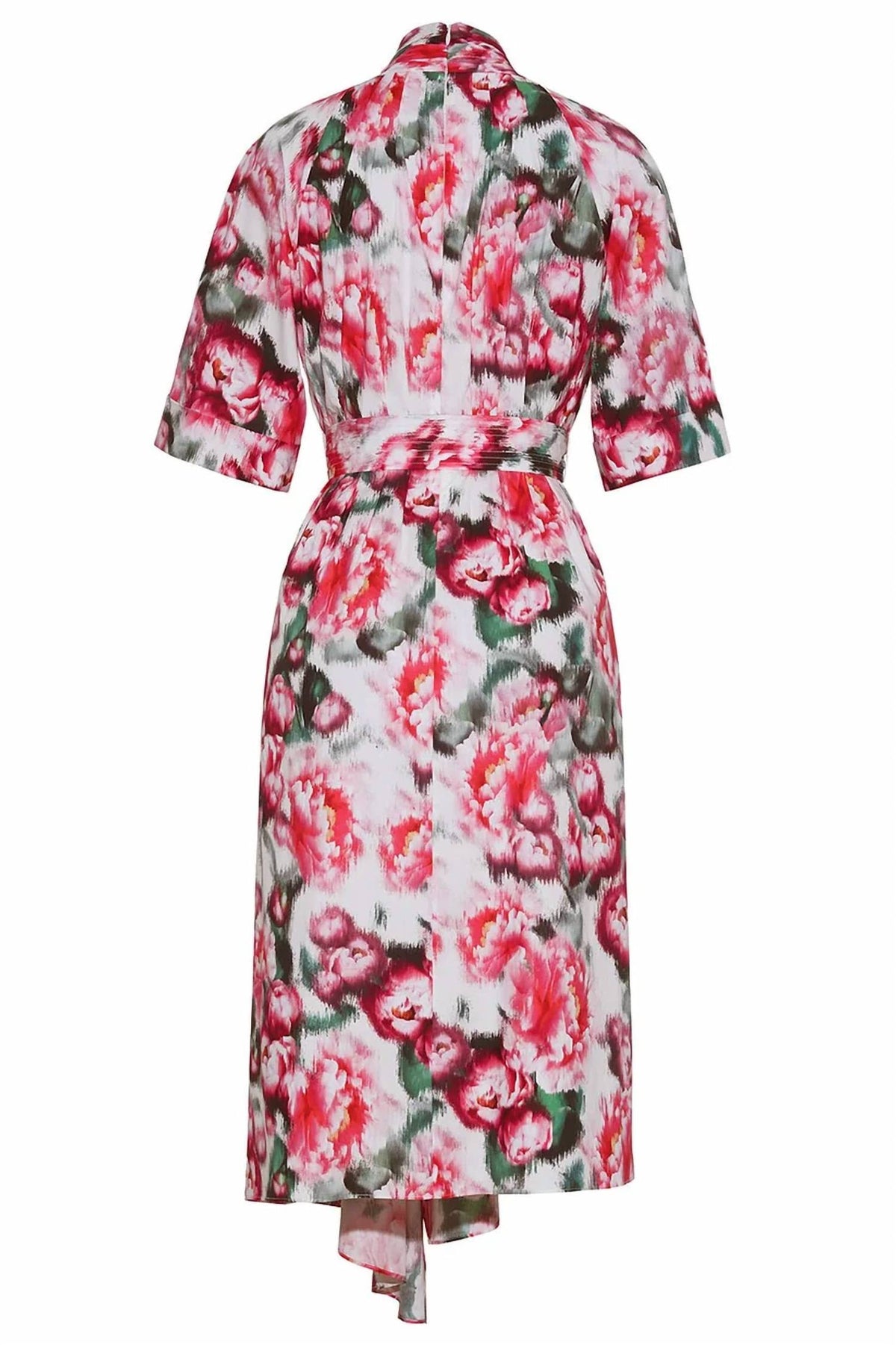 Asymmetrical Printed Poplin Dress