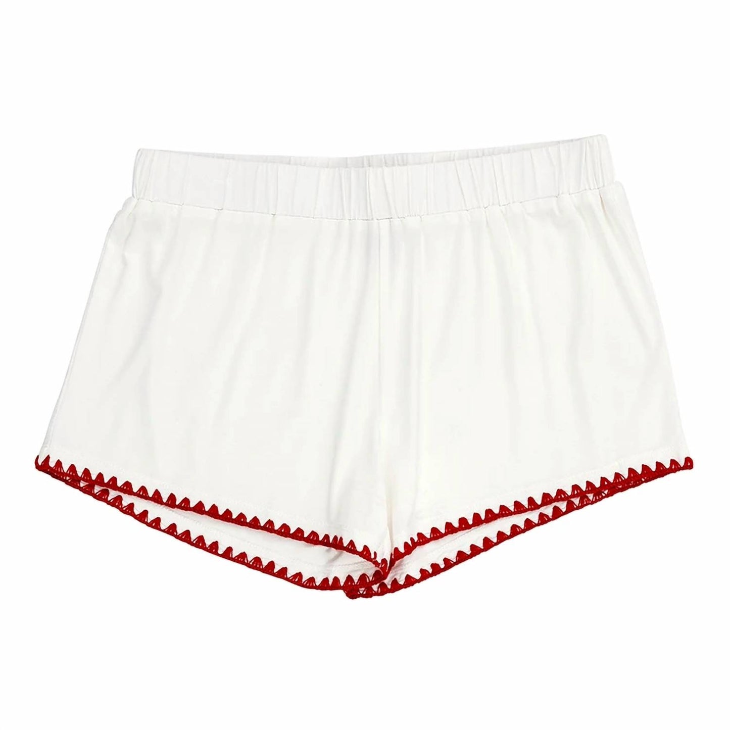Red Stitched Bamboo Pajama Set