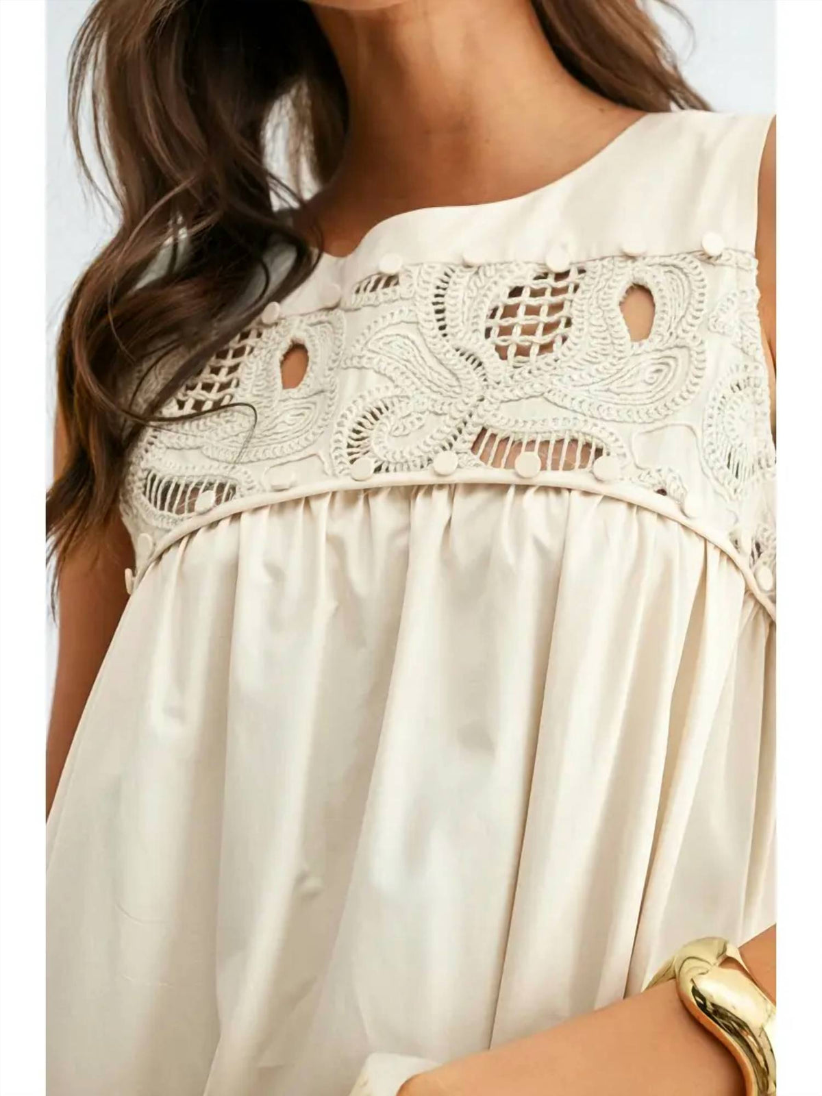 Lace Details Boho Midi Dress