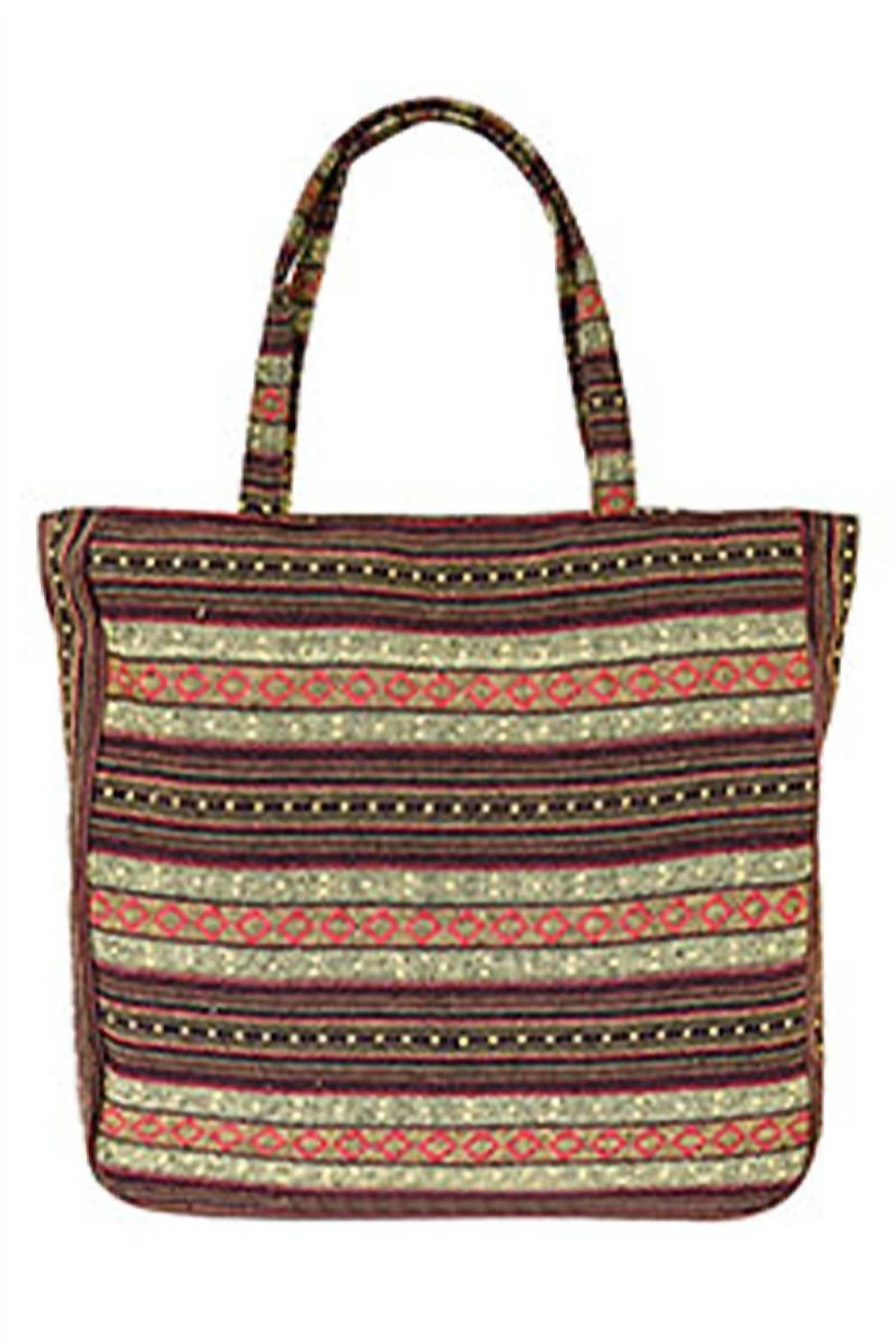 Women's Tapestry Woven Canvas Tote Bag