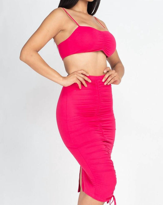 Savage Tube Top And Midi Skirt Set