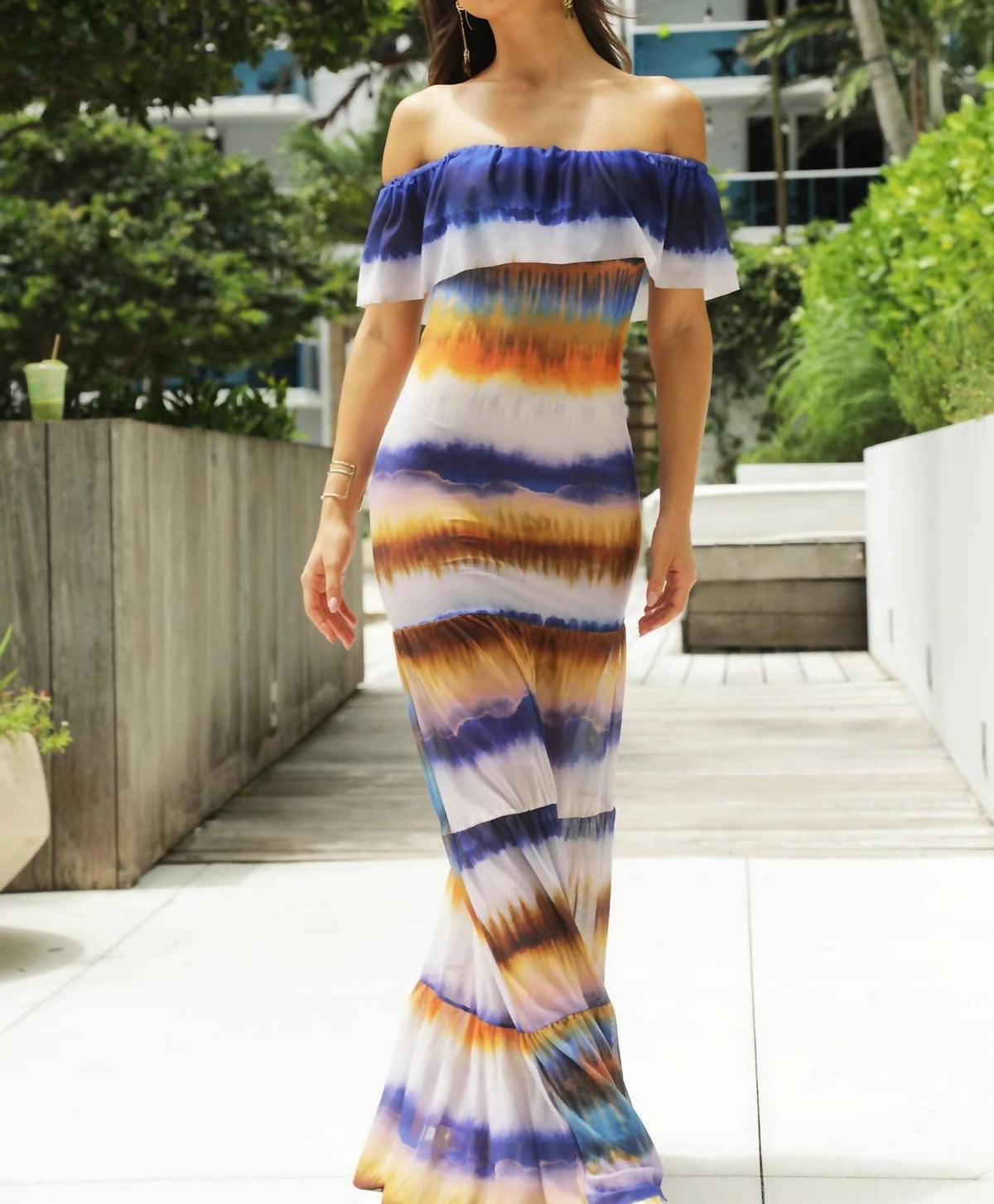 Positano Mesh Maxi Dress