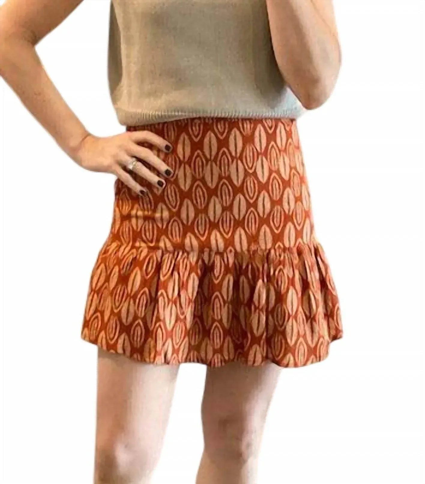 Osamore - Printed Ruffle Skirt - Rack Hunt