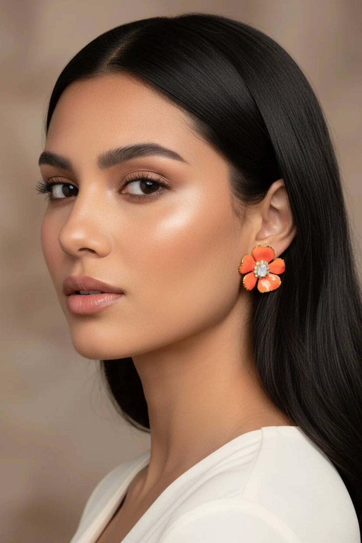 Women's Small Floral Bold Earrings