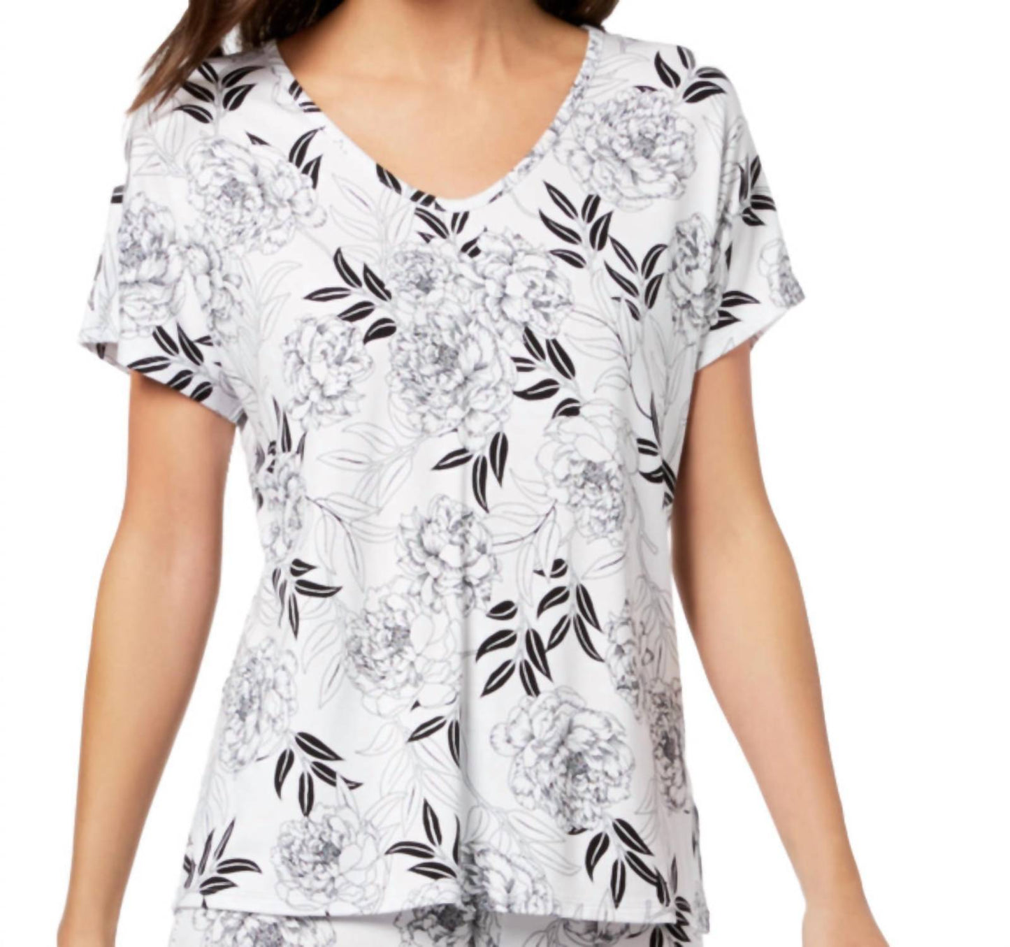 Lace Cutout At Back Pajama Top