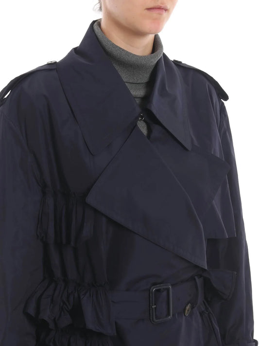Valentino - Frilled Long Trench Coat - Rack Hunt