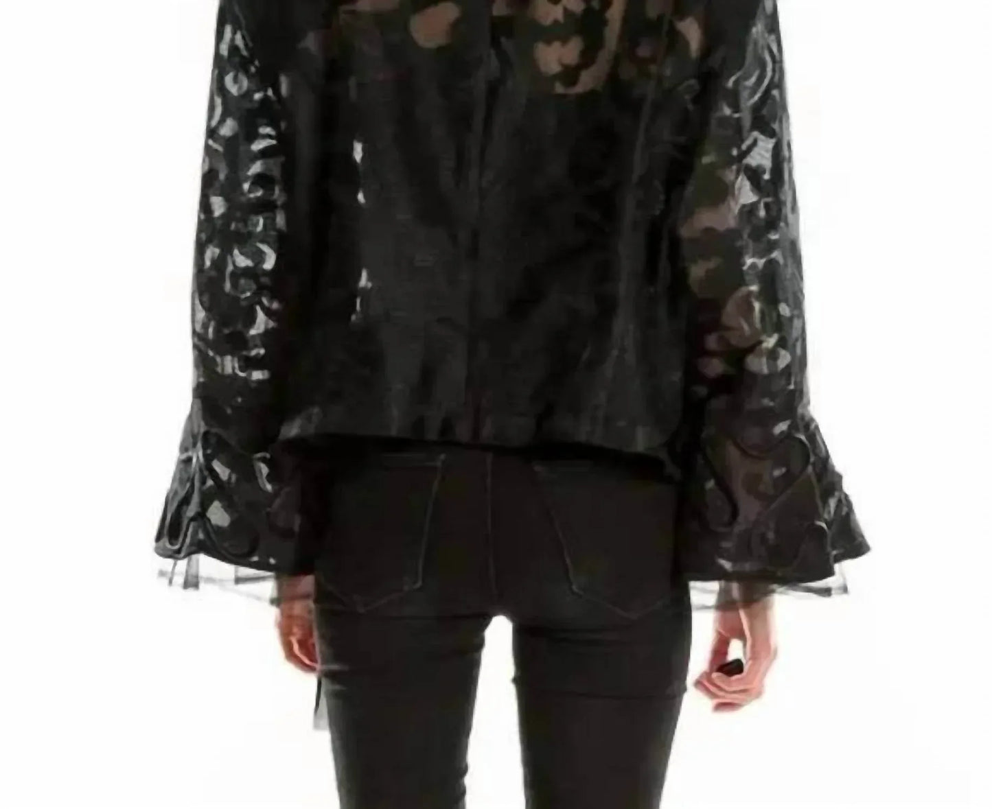 Terramina - Lace Bell Sleeve Crop Top - Rack Hunt