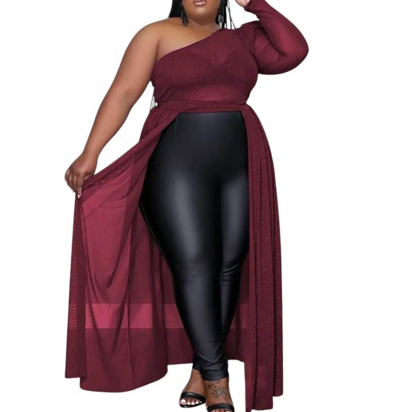 Black Pearl Clothing - One Shoulder Tunic Blouse - Rack Hunt