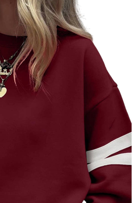 Varsity Striped Sweatshirt