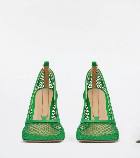 Women's Mesh Square-toe Pumps