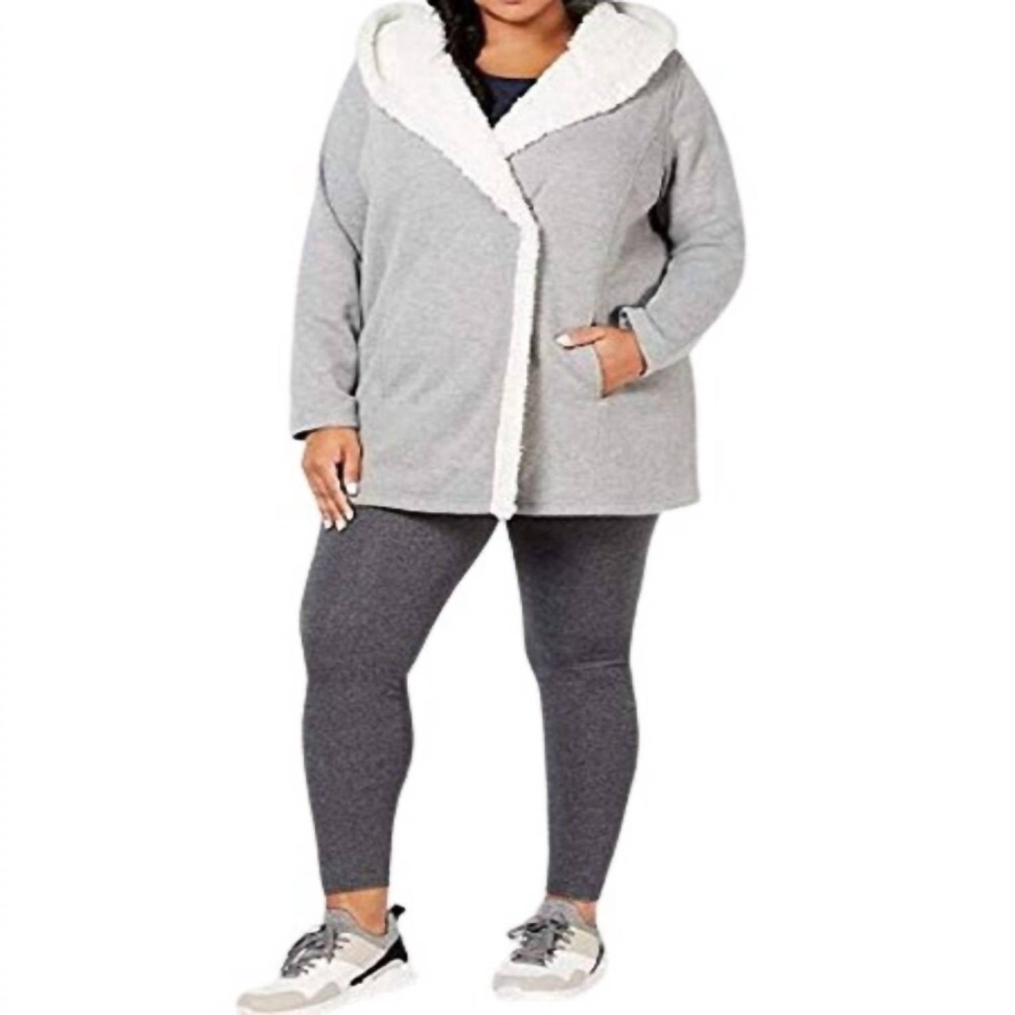 Ideology Womens Activewear Fleece Lined Jacket