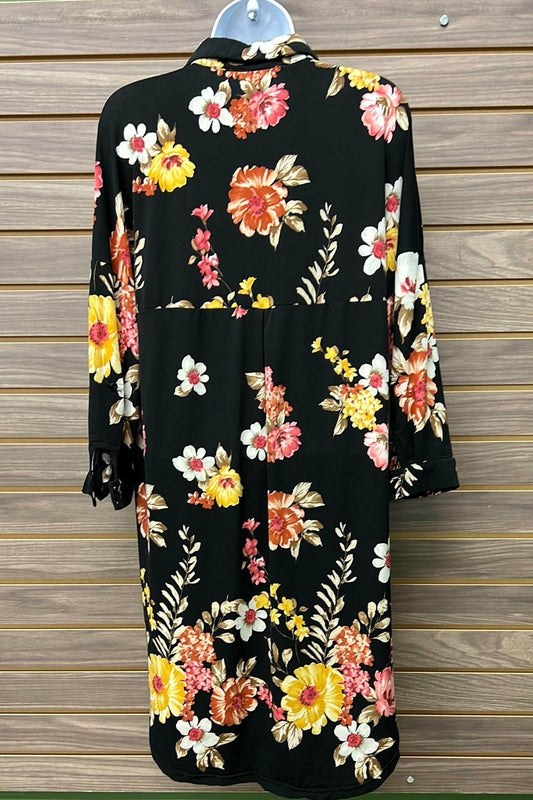 AVAILABLE - Women's Button-down Floral Dress - Rack Hunt -