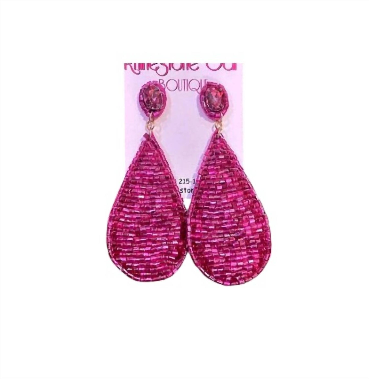 Women's Seed Bead Teardrop Earrings