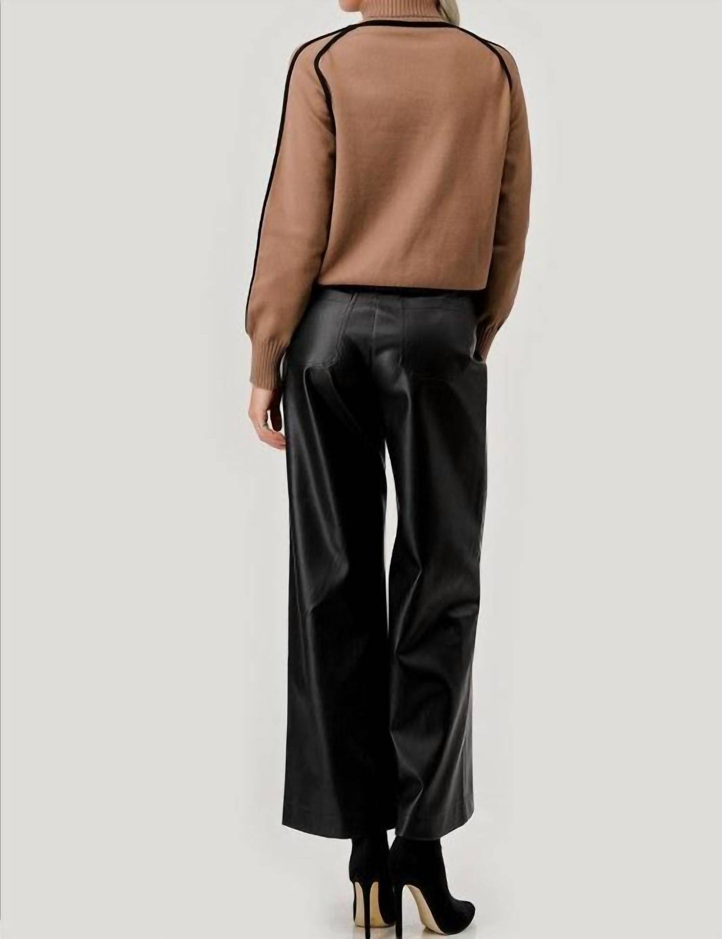 Piper Faux Leather Wide Leg Pant