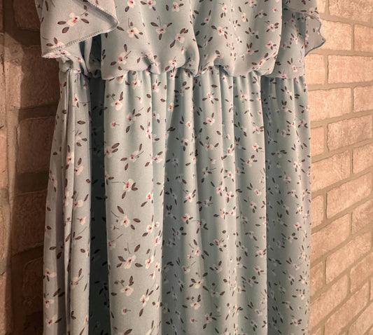 Women's Whispering Meadow Ruffle Maxi Dress