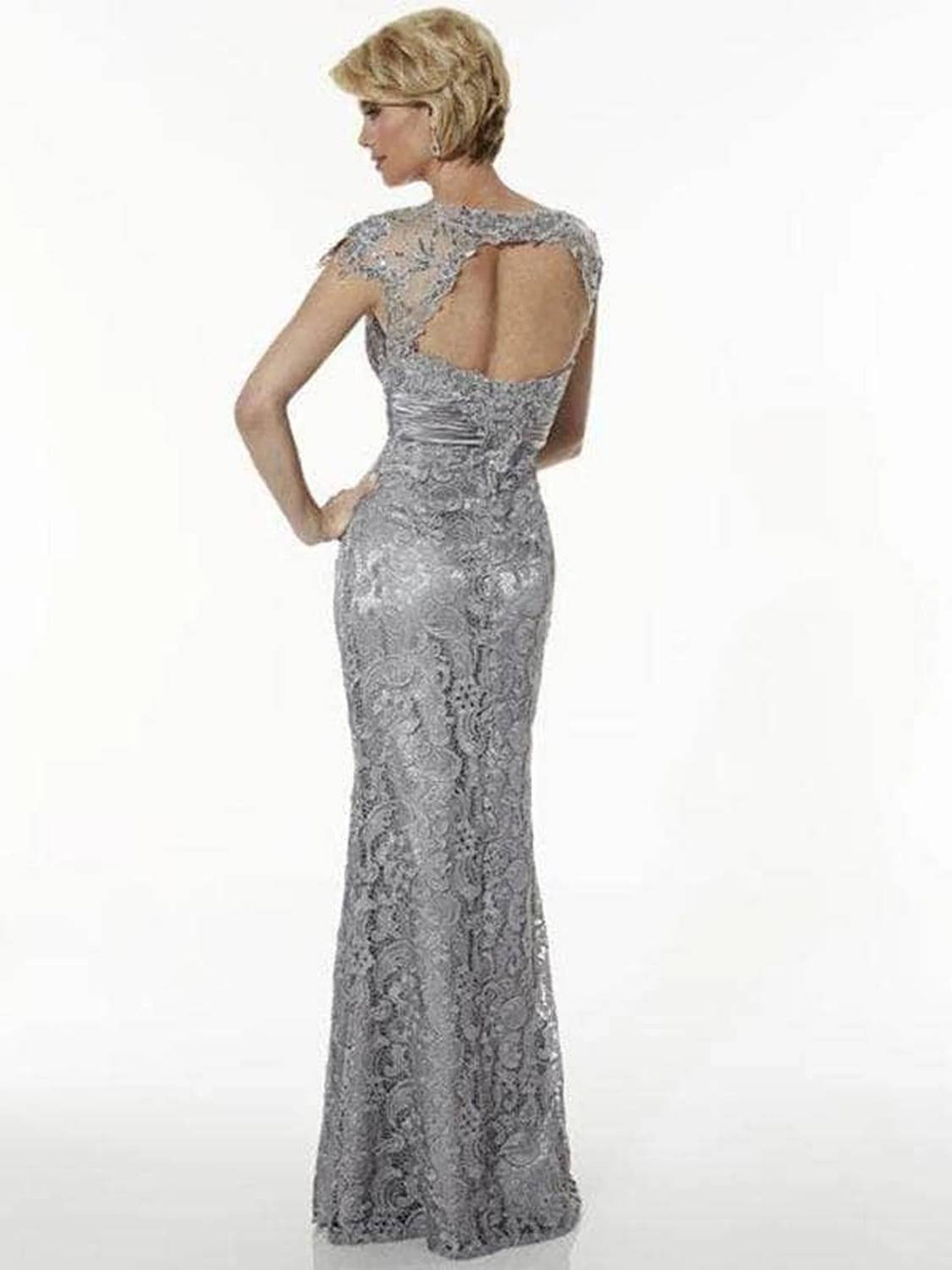 Cape Sleeve Lace Formal Gown