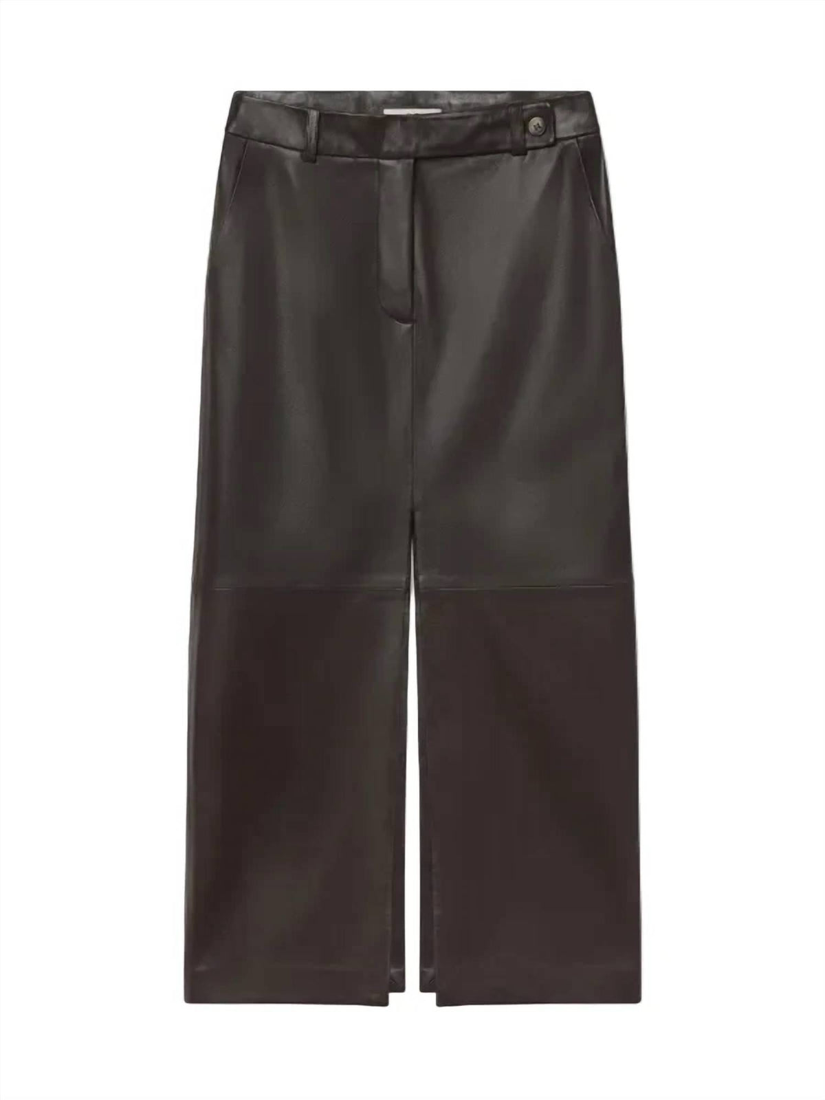 Tailored Front-slit Midi Skirt