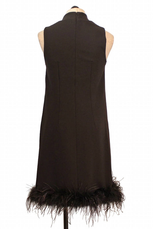 Women's Sleeveless Feathered Hem Dress