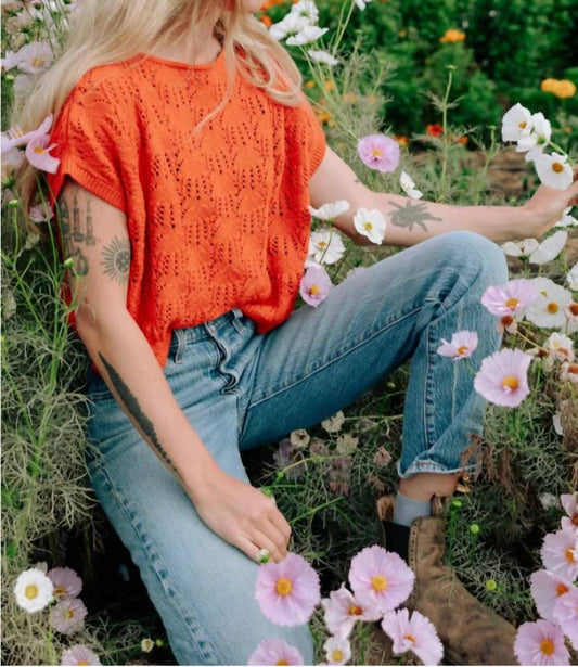 Curator SF Women's Rosey Sweater in Tomato - view 2