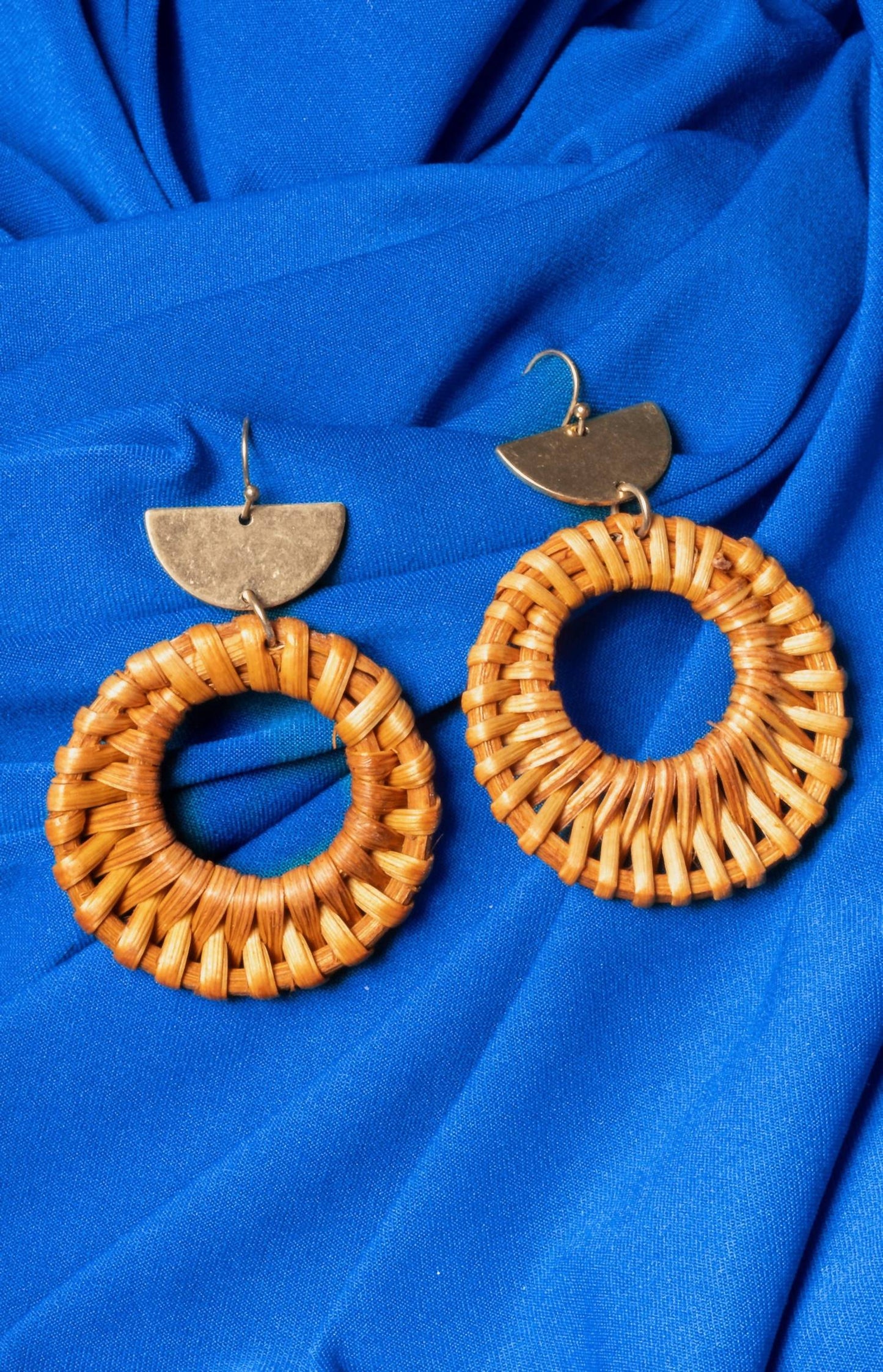 Women's Woodgrain Wheels Earrings
