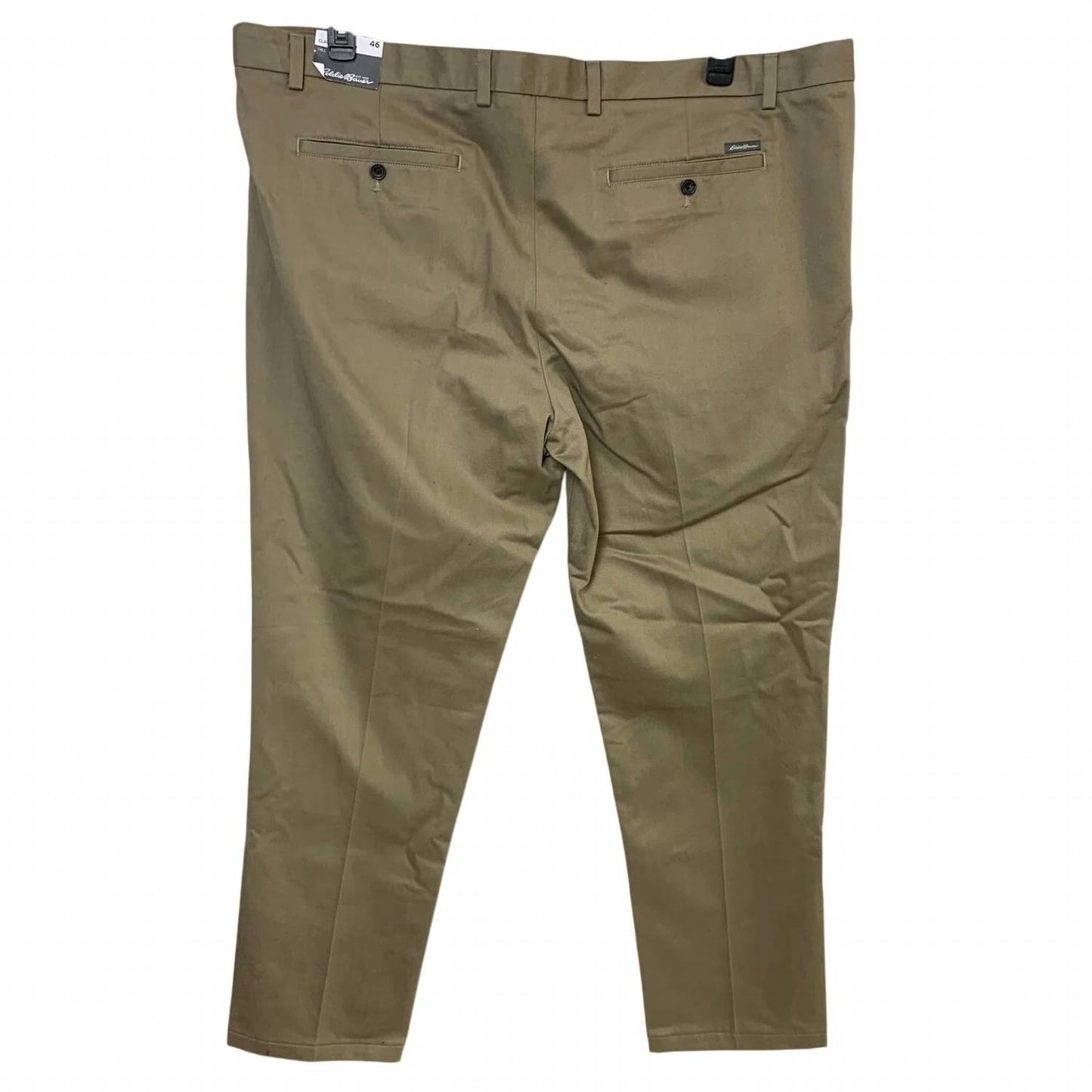 Men's Relaxed Straight Cotton Flat Front Tall Pants