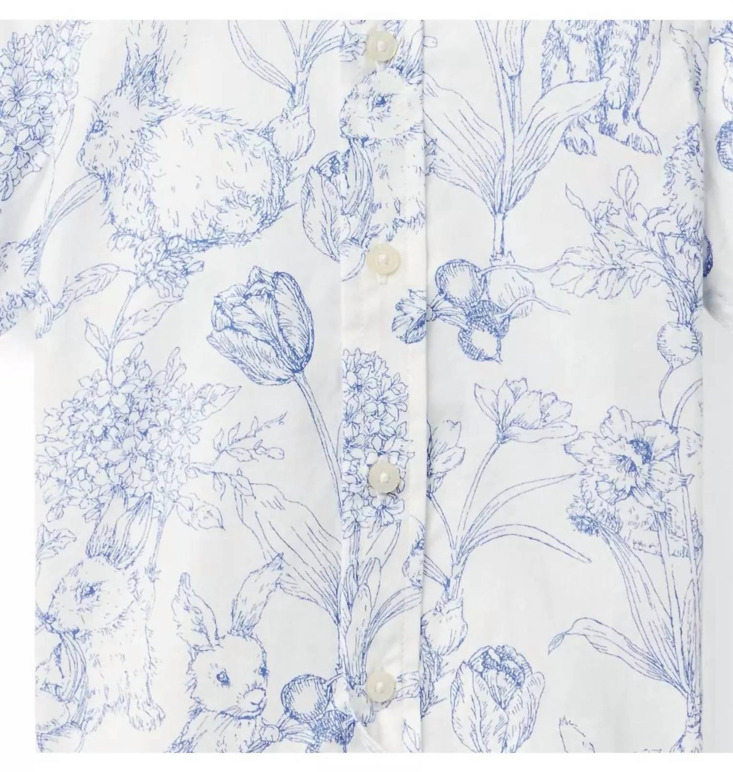 Girl's Toile Bunny Mini Dress