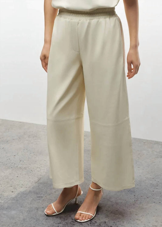 Elizabeth Lamb Leather Crop Pant
