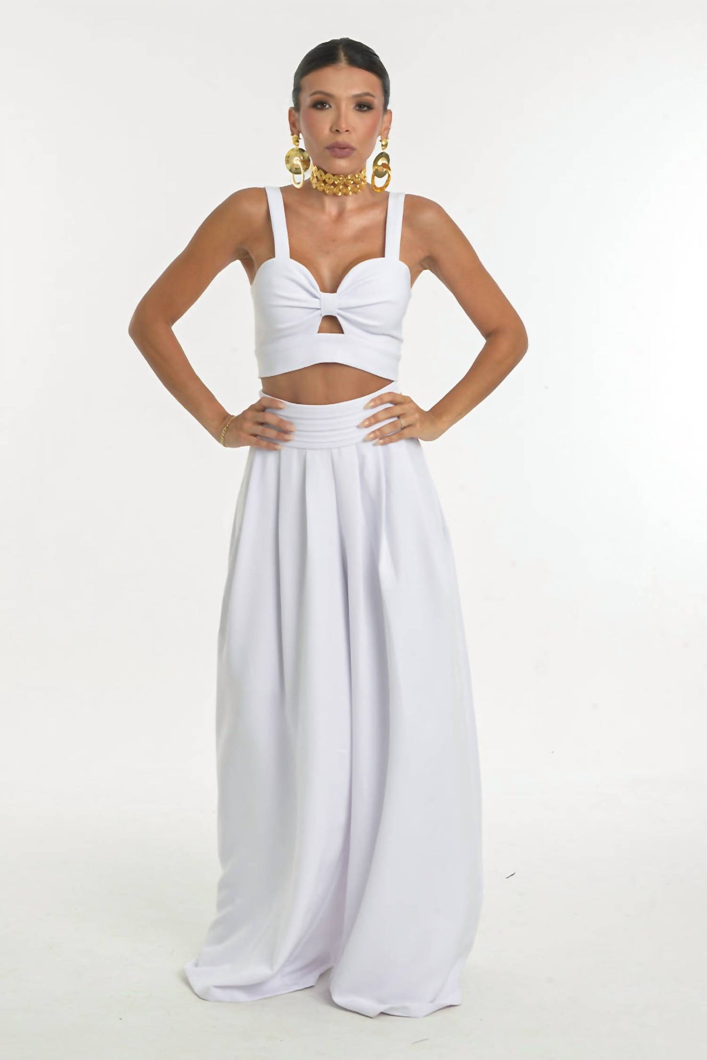 Celestial Crop Top And Pant Two-piece Set