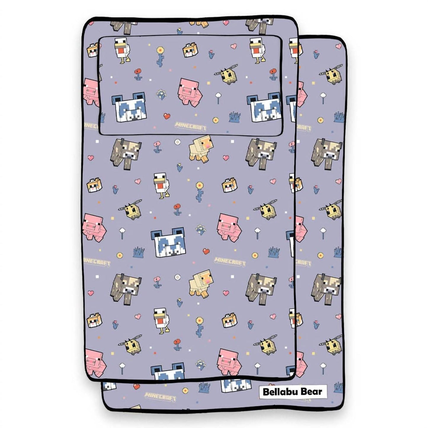 Kid's Minecraft Pixel Pals Bamboo Full Sheet Set
