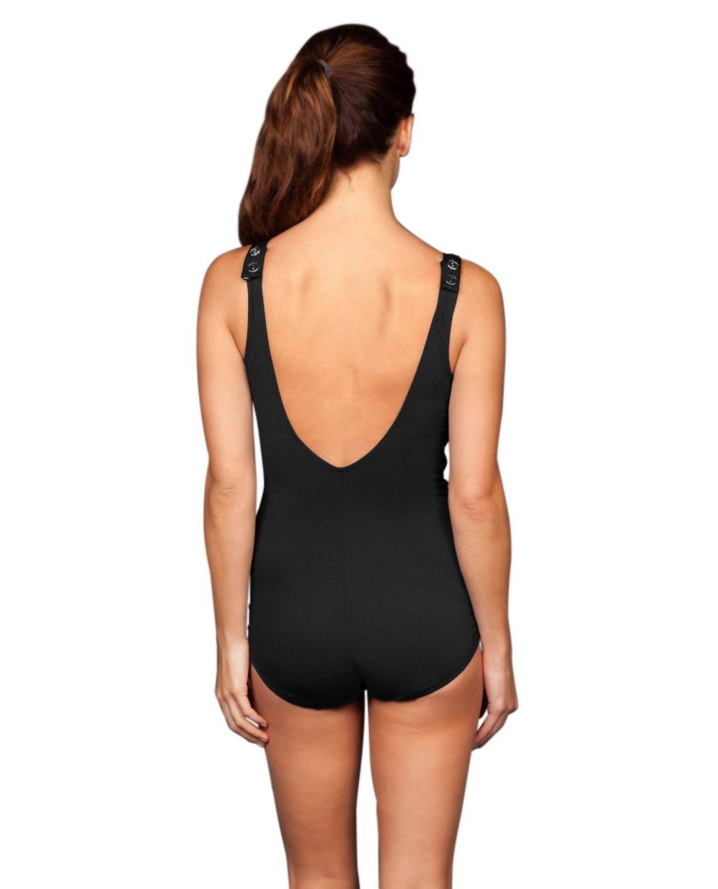 Roxanne - D-cup Chlorine Resistant Pleated Sheath One Piece Swimsuit - Rack Hunt -